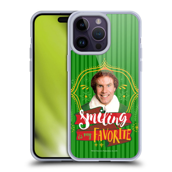 Elf Movie Graphics 2 Smiling Is My favorite Soft Gel Case for Apple iPhone 14 Pro Max