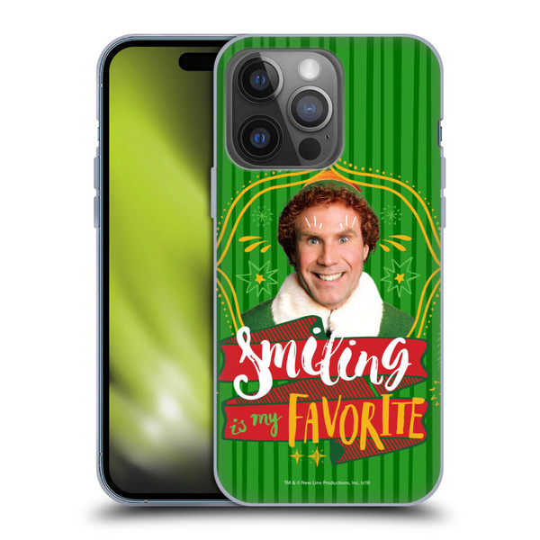 Elf Movie Graphics 2 Smiling Is My favorite Soft Gel Case for Apple iPhone 14 Pro