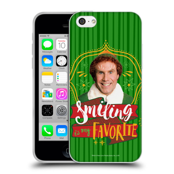 Elf Movie Graphics 2 Smiling Is My favorite Soft Gel Case for Apple iPhone 5c