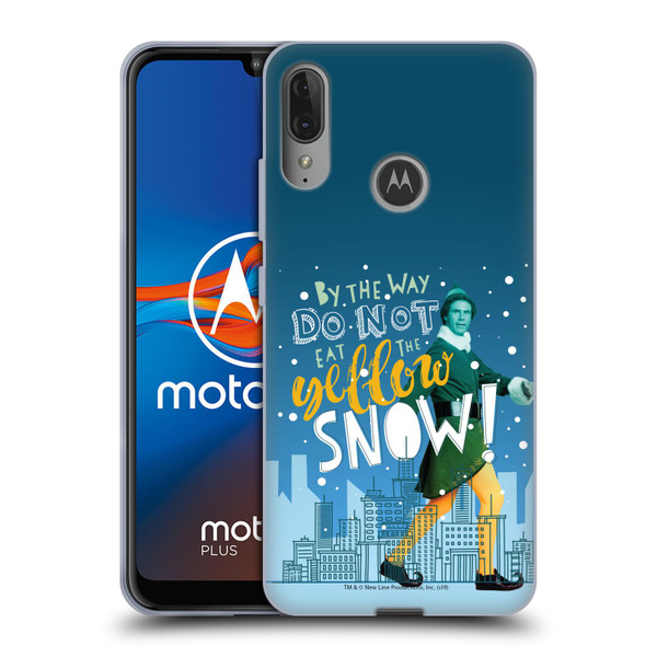 Elf Movie Graphics 2 Yellow Snow Soft Gel Case for Motorola Moto E6 Plus