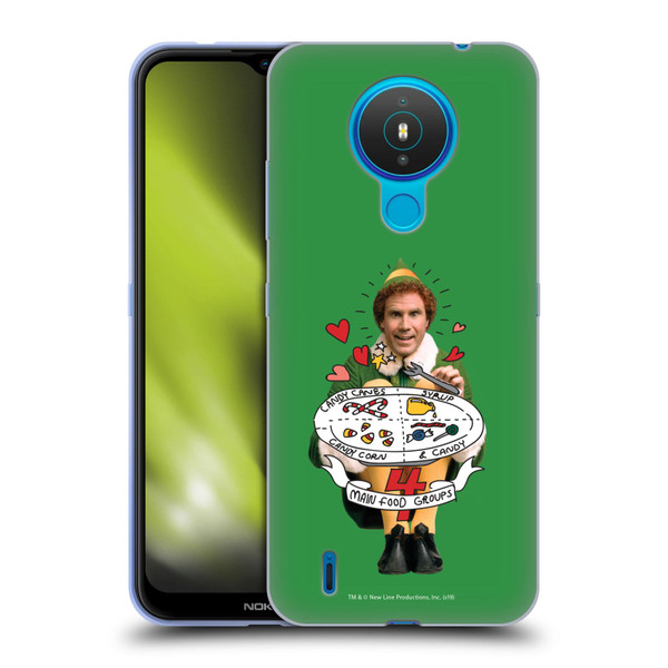 Elf Movie Graphics 2 Buddy Food Groups Soft Gel Case for Nokia 1.4