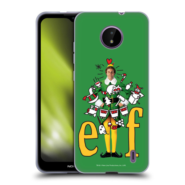 Elf Movie Graphics 2 Doodles Soft Gel Case for Nokia C10 / C20