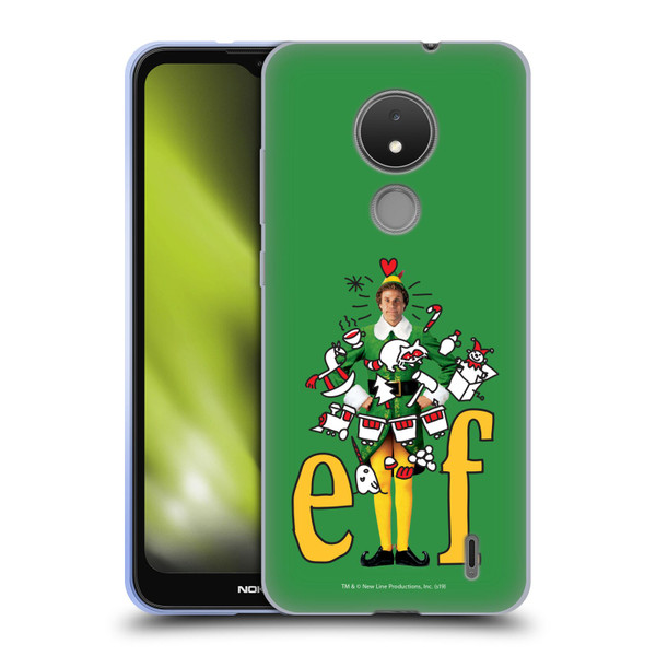 Elf Movie Graphics 2 Doodles Soft Gel Case for Nokia C21