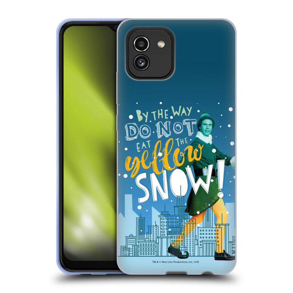 Elf Movie Graphics 2 Yellow Snow Soft Gel Case for Samsung Galaxy A03 (2021)