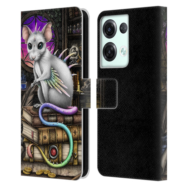 Sarah Richter Animals Alchemy Magic Rat Leather Book Wallet Case Cover For OPPO Reno8 Pro