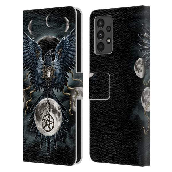 Sarah Richter Animals Gothic Black Raven Leather Book Wallet Case Cover For Samsung Galaxy A13 (2022)