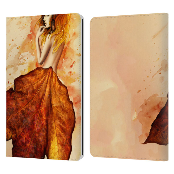 Sarah Richter Fantasy Autumn Girl Leather Book Wallet Case Cover For Amazon Kindle Paperwhite 1 / 2 / 3