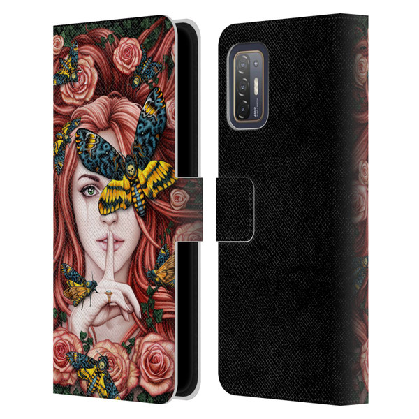 Sarah Richter Fantasy Silent Girl With Red Hair Leather Book Wallet Case Cover For HTC Desire 21 Pro 5G