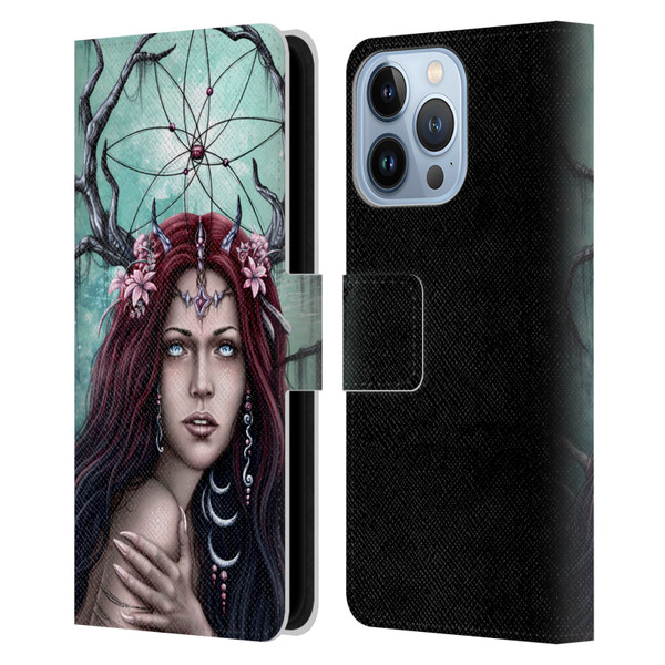 Sarah Richter Fantasy Fairy Girl Leather Book Wallet Case Cover For Apple iPhone 13 Pro