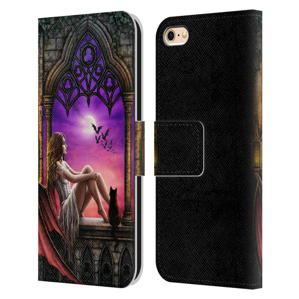 Sarah Richter Fantasy Demon Vampire Girl Leather Book Wallet Case Cover For Apple iPhone 6 / iPhone 6s