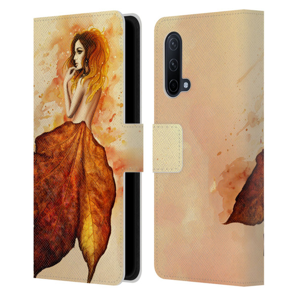 Sarah Richter Fantasy Autumn Girl Leather Book Wallet Case Cover For OnePlus Nord CE 5G