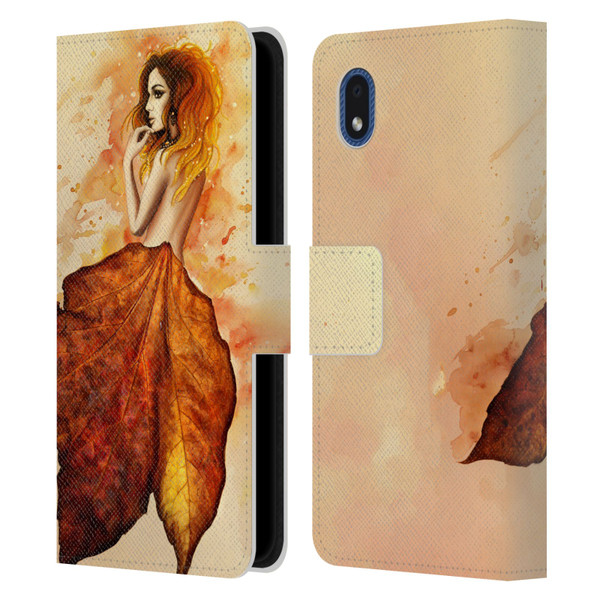 Sarah Richter Fantasy Autumn Girl Leather Book Wallet Case Cover For Samsung Galaxy A01 Core (2020)