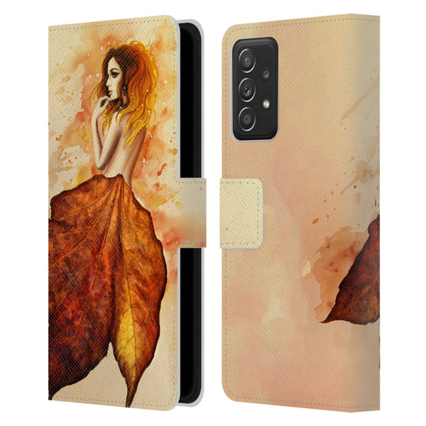 Sarah Richter Fantasy Autumn Girl Leather Book Wallet Case Cover For Samsung Galaxy A53 5G (2022)