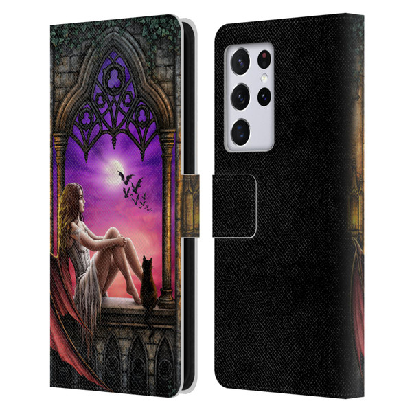 Sarah Richter Fantasy Demon Vampire Girl Leather Book Wallet Case Cover For Samsung Galaxy S21 Ultra 5G