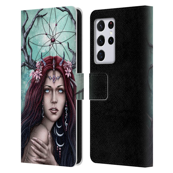 Sarah Richter Fantasy Fairy Girl Leather Book Wallet Case Cover For Samsung Galaxy S21 Ultra 5G
