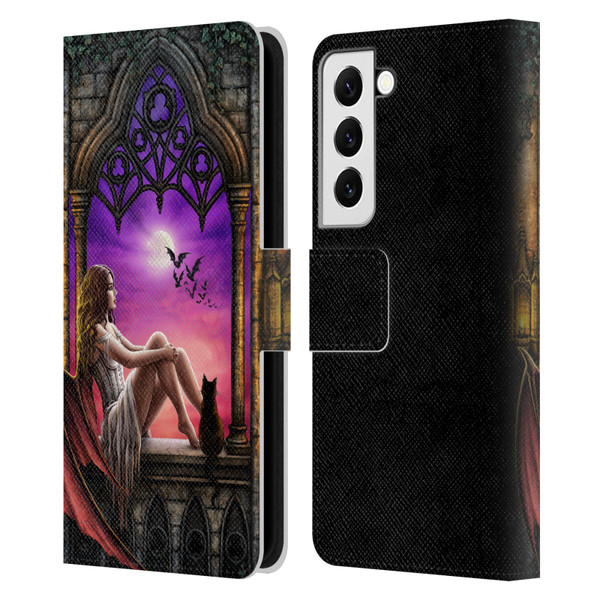 Sarah Richter Fantasy Demon Vampire Girl Leather Book Wallet Case Cover For Samsung Galaxy S22 5G