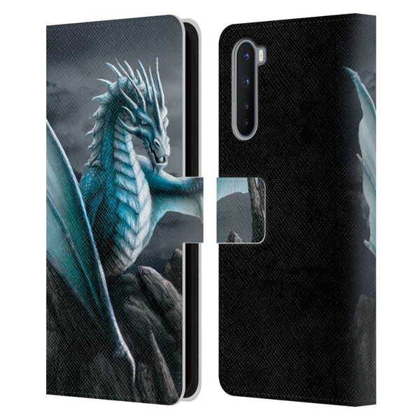 Sarah Richter Fantasy Creatures Blue Water Dragon Leather Book Wallet Case Cover For OnePlus Nord 5G