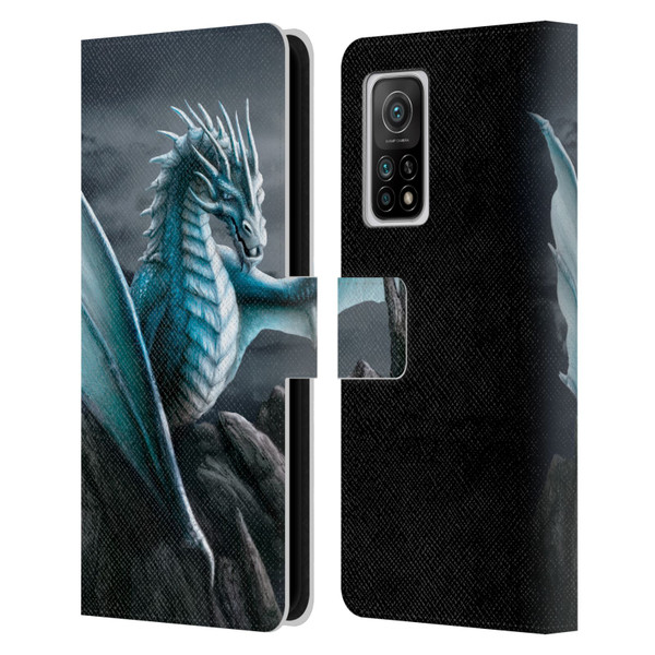 Sarah Richter Fantasy Creatures Blue Water Dragon Leather Book Wallet Case Cover For Xiaomi Mi 10T 5G