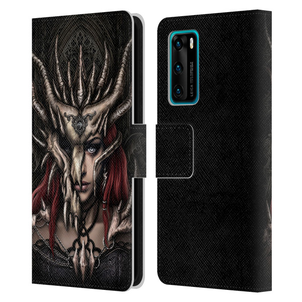 Sarah Richter Gothic Warrior Girl Leather Book Wallet Case Cover For Huawei P40 5G