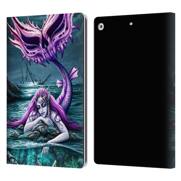Sarah Richter Gothic Mermaid With Skeleton Pirate Leather Book Wallet Case Cover For Apple iPad 10.2 2019/2020/2021