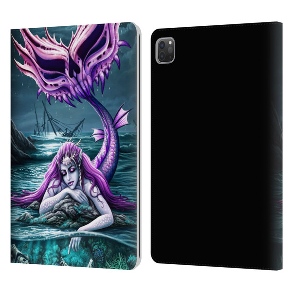 Sarah Richter Gothic Mermaid With Skeleton Pirate Leather Book Wallet Case Cover For Apple iPad Pro 11 2020 / 2021 / 2022