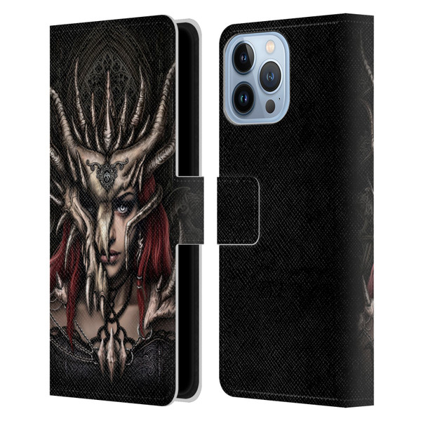 Sarah Richter Gothic Warrior Girl Leather Book Wallet Case Cover For Apple iPhone 13 Pro Max