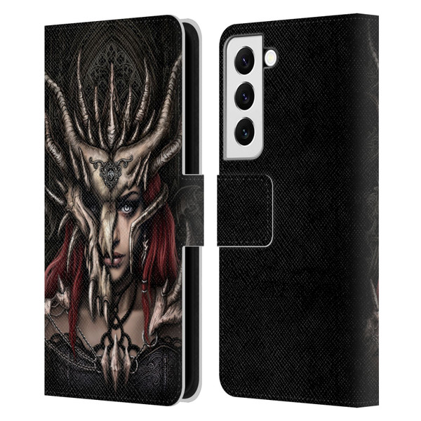 Sarah Richter Gothic Warrior Girl Leather Book Wallet Case Cover For Samsung Galaxy S22 5G