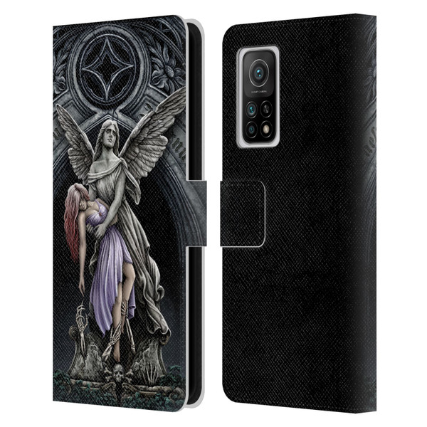 Sarah Richter Gothic Stone Angel With Skull Leather Book Wallet Case Cover For Xiaomi Mi 10T 5G