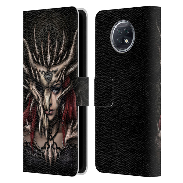 Sarah Richter Gothic Warrior Girl Leather Book Wallet Case Cover For Xiaomi Redmi Note 9T 5G