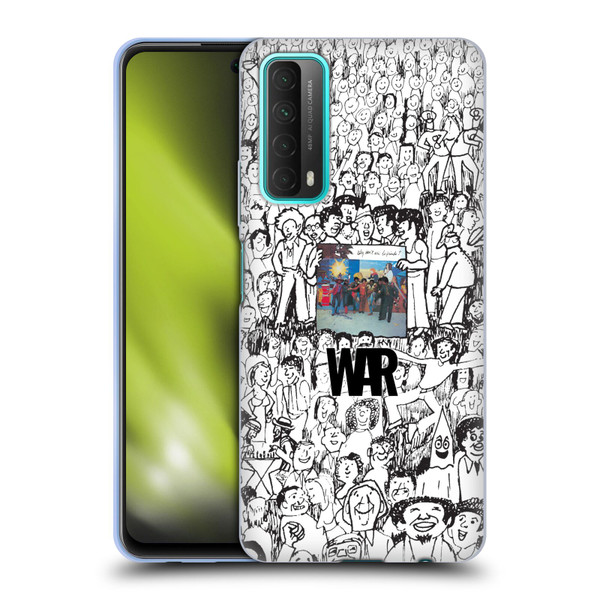 War Graphics Friends Doodle Art Soft Gel Case for Huawei P Smart (2021)