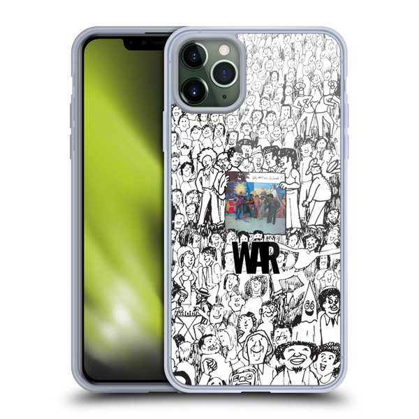 War Graphics Friends Doodle Art Soft Gel Case for Apple iPhone 11 Pro Max