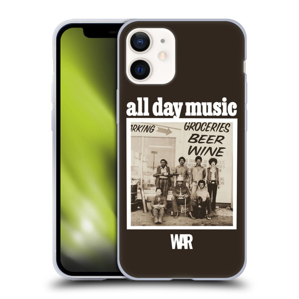 War Graphics All Day Music Album Soft Gel Case for Apple iPhone 12 Mini