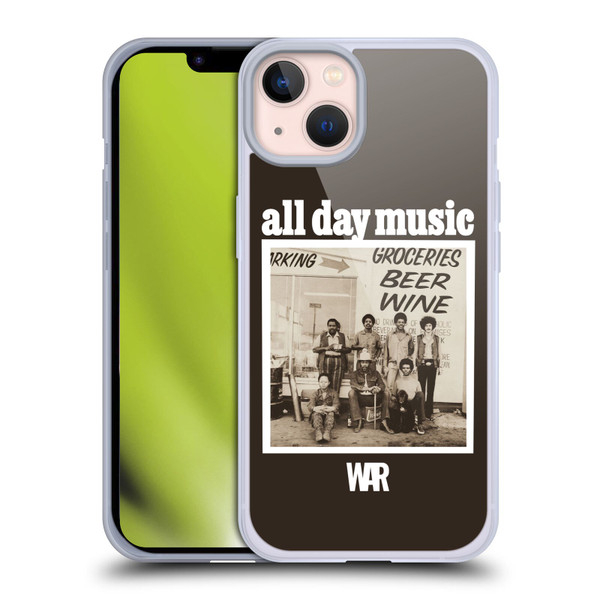 War Graphics All Day Music Album Soft Gel Case for Apple iPhone 13