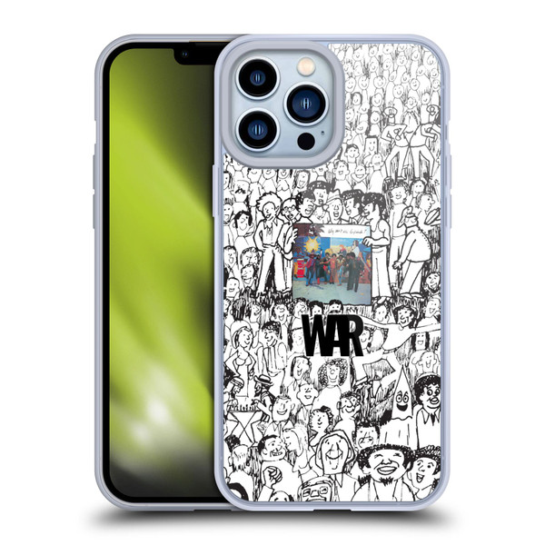 War Graphics Friends Doodle Art Soft Gel Case for Apple iPhone 13 Pro Max