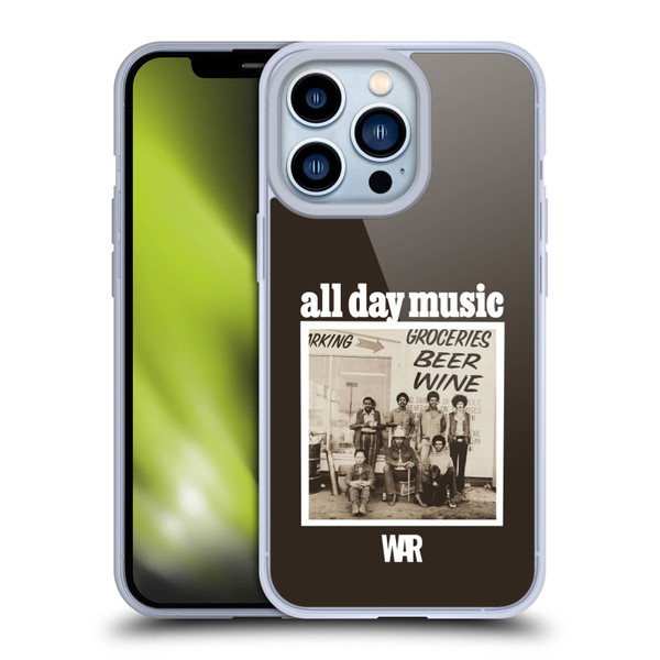 War Graphics All Day Music Album Soft Gel Case for Apple iPhone 13 Pro
