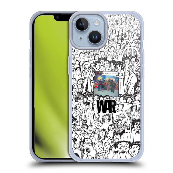 War Graphics Friends Doodle Art Soft Gel Case for Apple iPhone 14