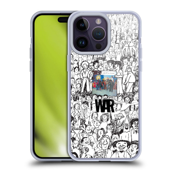 War Graphics Friends Doodle Art Soft Gel Case for Apple iPhone 14 Pro Max