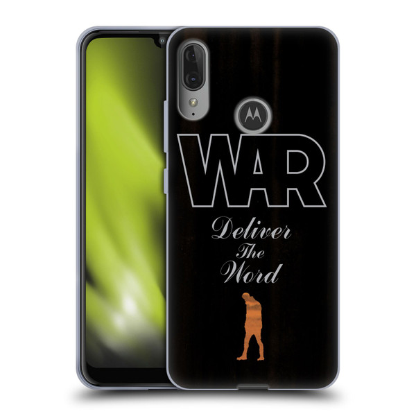 War Graphics Deliver The World Soft Gel Case for Motorola Moto E6 Plus