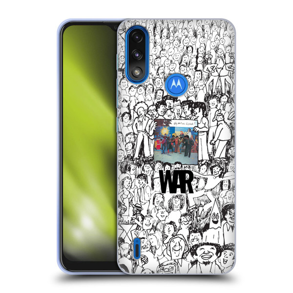 War Graphics Friends Doodle Art Soft Gel Case for Motorola Moto E7 Power / Moto E7i Power