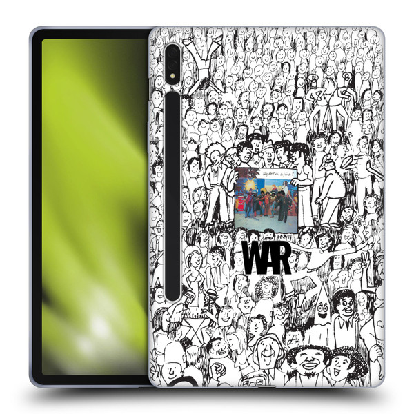 War Graphics Friends Doodle Art Soft Gel Case for Samsung Galaxy Tab S8