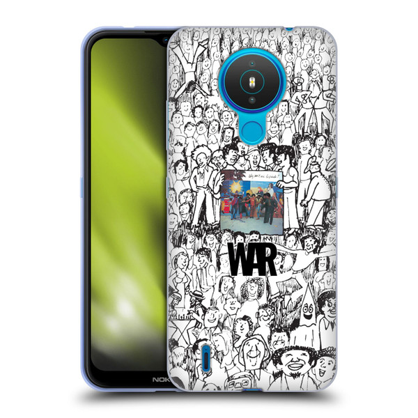 War Graphics Friends Doodle Art Soft Gel Case for Nokia 1.4