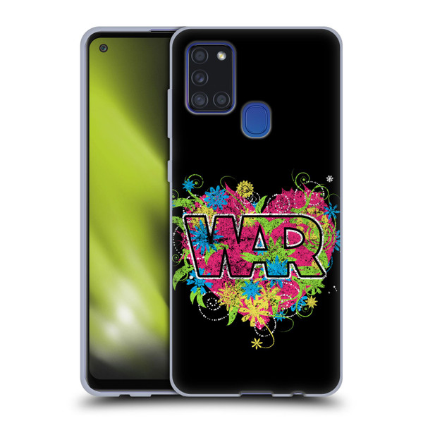 War Graphics Heart Logo Soft Gel Case for Samsung Galaxy A21s (2020)