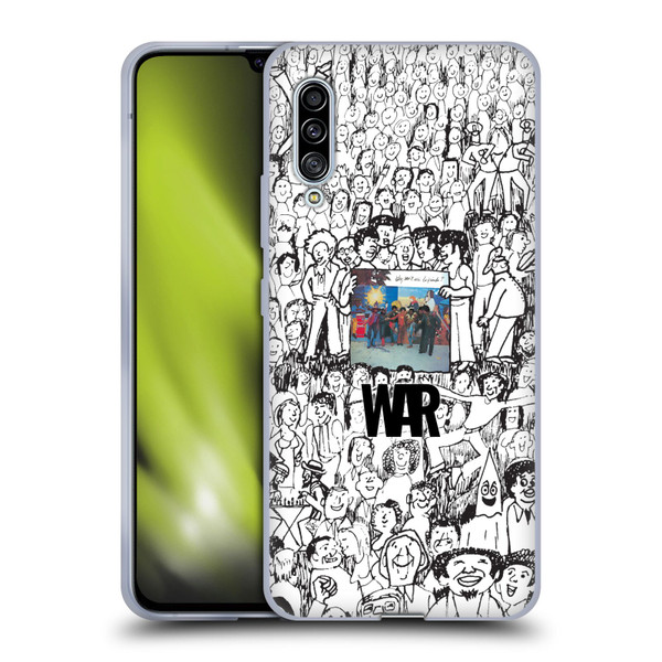 War Graphics Friends Doodle Art Soft Gel Case for Samsung Galaxy A90 5G (2019)