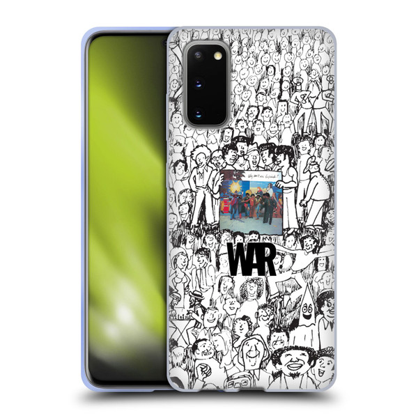 War Graphics Friends Doodle Art Soft Gel Case for Samsung Galaxy S20 / S20 5G