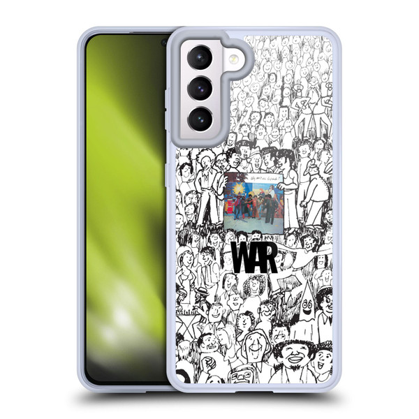War Graphics Friends Doodle Art Soft Gel Case for Samsung Galaxy S21 5G