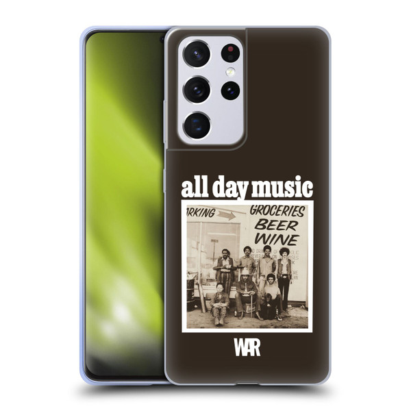 War Graphics All Day Music Album Soft Gel Case for Samsung Galaxy S21 Ultra 5G