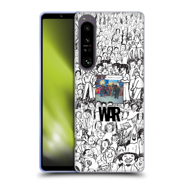 War Graphics Friends Doodle Art Soft Gel Case for Sony Xperia 1 IV