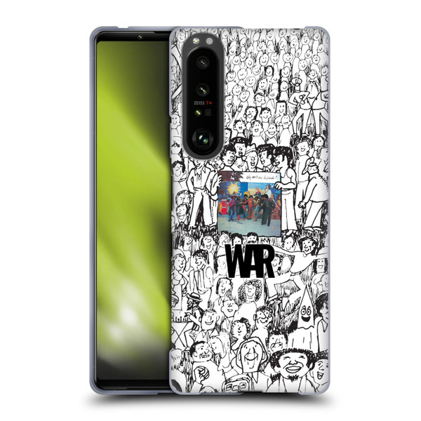 War Graphics Friends Doodle Art Soft Gel Case for Sony Xperia 1 III