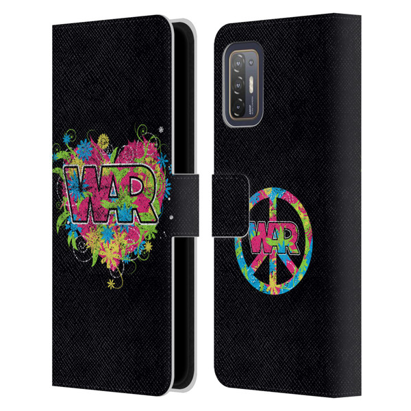 War Graphics Heart Logo Leather Book Wallet Case Cover For HTC Desire 21 Pro 5G