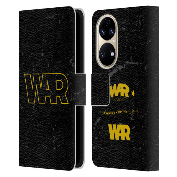 War Graphics Logo Leather Book Wallet Case Cover For Huawei P50